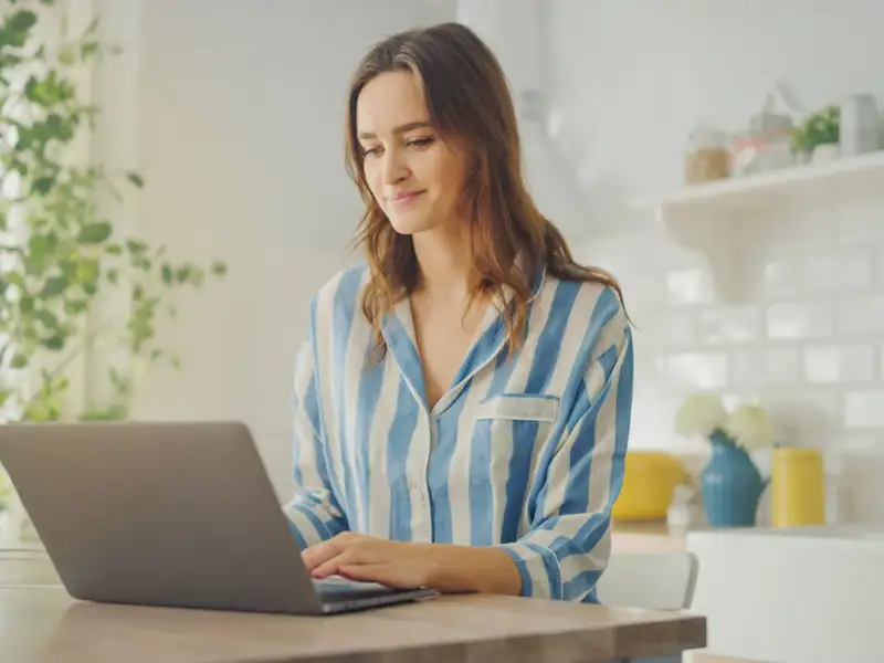 person on a laptop