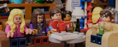 Legos people as big bang theory cast.