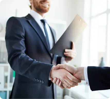 Business men shaking hands.